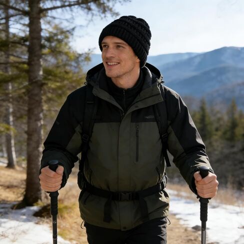 3 Pcs Satin Lined Beanie Hats for Women, Slouchy Winter Skull Cap with Paisley Pattern Silk Lining Cable Knit Snow Hat in Kuwait