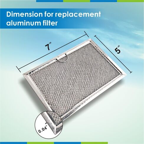 Microwave Filter,Filters for Kitchen Oven,Microwave Aluminum Grease Filter Replacement Fit for GE Model WB06X10608 Size Is 7"x 5" Inches,Two Pack MAF-01 in Saudi Arabia