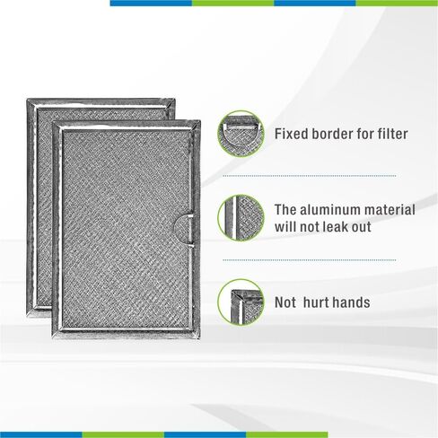 Microwave Filter,Filters for Kitchen Oven,Microwave Aluminum Grease Filter Replacement Fit for GE Model WB06X10608 Size Is 7"x 5" Inches,Two Pack MAF-01 in Saudi Arabia
