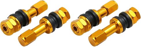uxcell 4pcs Gold Tone Bolt in Car Motorcycle Tubeless Wheel Tire Valve Stem w Dust Cap in Saudi Arabia