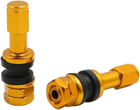 uxcell 4pcs Gold Tone Bolt in Car Motorcycle Tubeless Wheel Tire Valve Stem w Dust Cap in Saudi Arabia