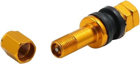 uxcell 4pcs Gold Tone Bolt in Car Motorcycle Tubeless Wheel Tire Valve Stem w Dust Cap in Saudi Arabia