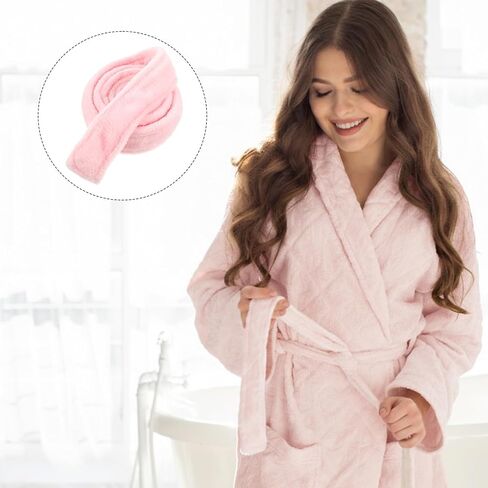Robe Belt Replacement, 180cm/5.9ft Flannel Robe Tie, 1Pcs Pink Unisex Belt for Hotel & Home Bathrobes in Kuwait