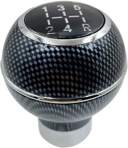 Sakali Universal Fit Manual Car Gear Shifter Lever, ABS Shift Knob with 3 Adapters (Silver, Wood) in Kuwait