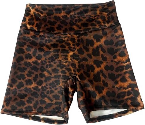 Kikimora Fashion Breathable Spandex Shorts Cheetah Print High Waist for Workout Yoga Gym Biker Sports in Saudi Arabia
