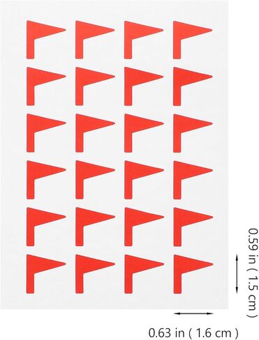 288 قطعة من ملصقات العلم الأحمر ملصقات ذاتية اللصق لعلامة خريطة المخطط للعمل في دراسة السفر in Kuwait