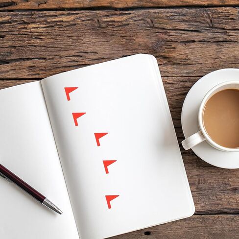 288 قطعة من ملصقات العلم الأحمر ملصقات ذاتية اللصق لعلامة خريطة المخطط للعمل في دراسة السفر in Kuwait