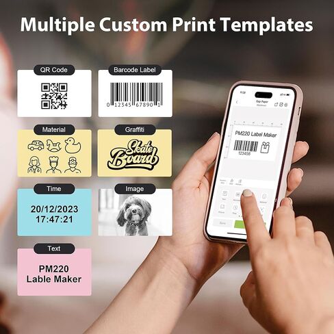 Thermal Labels for Nelko PM220 Label Maker, 2 inch (50mm) Round Thermal Label, Waterproof, Multi-Purpose Tag Tape, 1 Roll of 150 Self-Adhesive Thermal Paper (Pink-Purple Gradient) in Kuwait