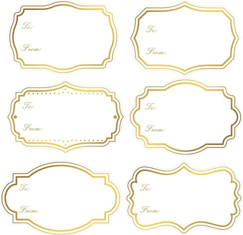Gold Name Tags Self Adhesive to from Gift Tags Home Decor Gift Label Stickers 2x3 Inch Box Name Badges for Home,Party,Christmas,New Year,180 Pcs in Saudi Arabia