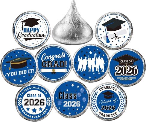 180 PCS Graduation Stickers Class of 2026 Candy Drops Labels Stickers for Chocolate Kisses Candy Sticker for 2026 Graduation Party Favors,Green in Saudi Arabia