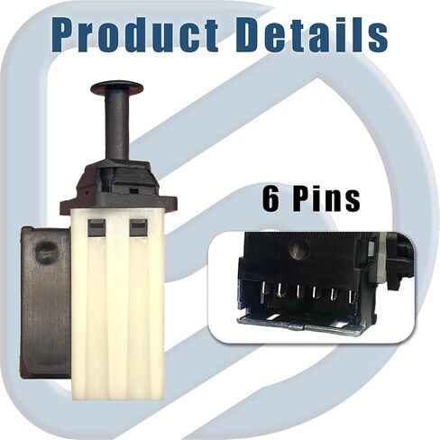 6Pins Brake Stop Light Switch Compatible with Jeep Grand Cherokee/Dodge Durango/Ram 1500 (2010-2013) - Replaces 56029454AA, 56029454AB, 56029454AC, 901-273, SLS-526, K56029454AB in Saudi Arabia