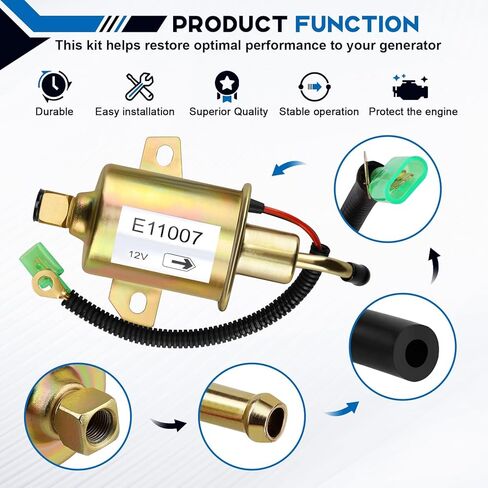 149-2311 Fuel Pump E11007 A029F889 with 149-2457 Fuel Filter TuneUp Kit for Onan RV Cummins Generator 3600 4000 4KW Microlite MicroQuiet Generators Camp Power KYD with 1403280 Air Filter and Fuel Line in Saudi Arabia