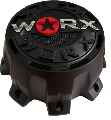 غطاء محور العجلة المركزي Worx من Ultra 8 Lug 30171765F-A Tall LG1207-40 Tall Matte Black قطعة واحدة in Saudi Arabia