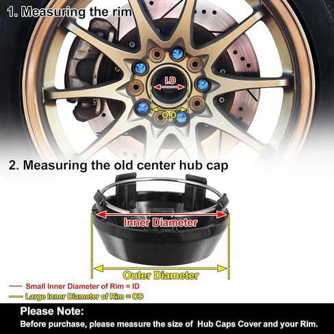 X AUTOHAUX 4 Pcs 60mm Wheel Center Hub Caps Hubcaps Covers Universal Rims Hub Cap Parts for Car Black Inner Diameter: 56mm in Saudi Arabia