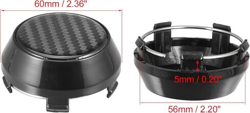 X AUTOHAUX 4 Pcs 60mm Wheel Center Hub Caps Hubcaps Covers Universal Rims Hub Cap Parts for Car Black Inner Diameter: 56mm in Saudi Arabia
