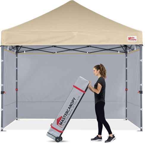 MASTERCANOPY Heavy Duty Pop-up Canopy Tent with Sidewalls (10x15,Black) in Kuwait