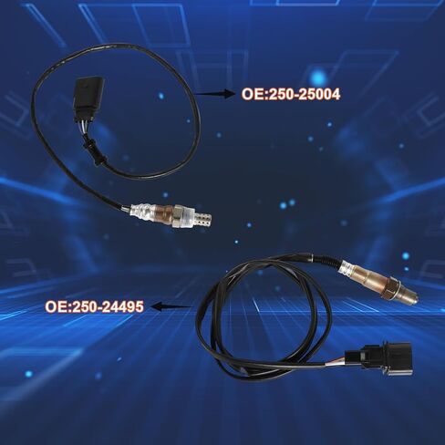 2001-2006 O2 Oxygen Sensor Upstream 250-24495 Downstream 250-25004 Compatible for VW Beetle 2001-2005, Golf 2001-2006, Jetta 2001-2005, 2.0L L4, Replaces 06B906265D, 0258007090, 11787515827 in Saudi Arabia