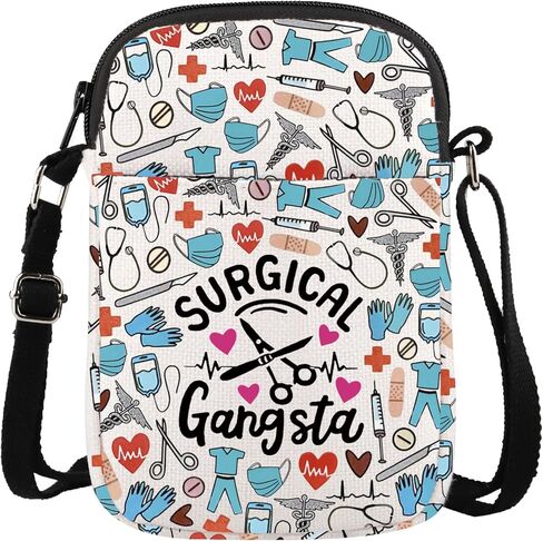 Surgical Tech Gift Surgery Nurse Doctor Gift Surgical Gangsta Crossbody Bag Scrub Tech Appreciation Present in Saudi Arabia