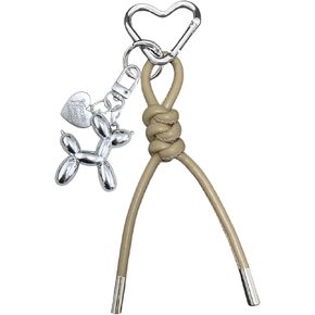 حقيبة سلسلة مفاتيح مصنوعة من الجلد مع كلب بالون للنساء حقيبة يد Y2k إكسسوارات محفظة ساحرة in Kuwait