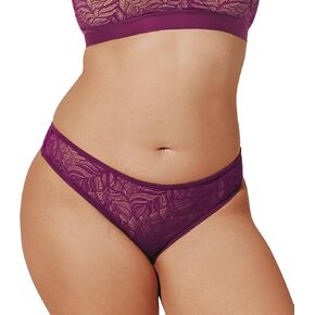 ثونج دانتيل ريش من ThirdLove للنساء، ملابس داخلية شبه شفافة، دانتيل ناعم مع وصلة قماش قطنية 100%، بدون علامة in Kuwait