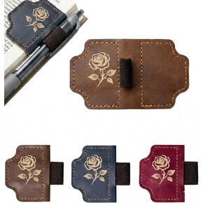 3 عبوات من الإشارات المرجعية الجلدية المغناطيسية مع حامل أقلام مدمج - علامات صفحة رفيعة لدراسة الكتاب المقدس، هدايا مسيحية دينية محفورة بالليزر للنساء والرجال، مغناطيس آمن على الصفحة (آيات الكتاب المقدس) in Kuwait