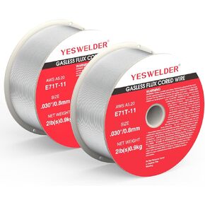 YESWELDER Flux Core Gasless MIG Wire, E71T-GS Mild Carbon Steel .030-Inch Diameter 2-Pound, Strong ABS Plastic Spool Welding Wire (5 Packs) in Kuwait