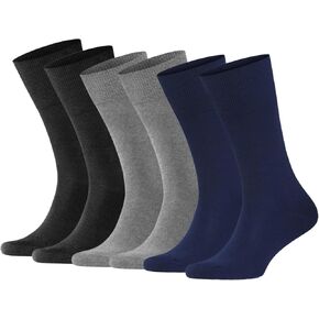 جوارب رسمية للرجال من KNETLI، جوارب دائرية، فائقة النعومة، خيارات متعددة الألوان مقاس 6-9، 10-13، 14-16، 3 و6 أزواج in Kuwait