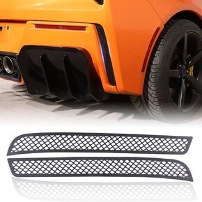 لكورفيت C7 المصد الخلفي الجانبي لشبكات تهوية الهواء غطاء إطاري متوافق مع كورفيت C7 2014-2019 غطاء فتحة التهوية الخلفي غير القابل للصدأ مدخل الهواء الواقي C7 الملحقات (أحمر) in Kuwait