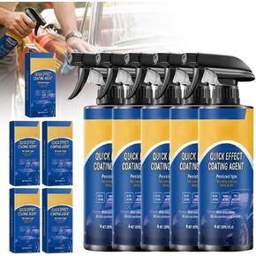 Car Coating Spray for Shine & Protection, Waterless Wash & Wax Polish Spray, Hydrophobic Gloss Booster, Helps Reduce the Look of Light Swirls, Oil Film & Glass Cleaner (1-PACK) in Kuwait