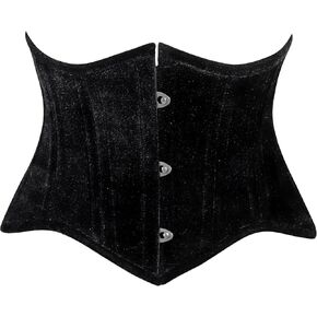 Daisy corsets Women's Daisy Corsets Womens Black Velvet Gothic Mini Cincher Underbust Corset Waist Cincher Top & Plus Size in Saudi Arabia