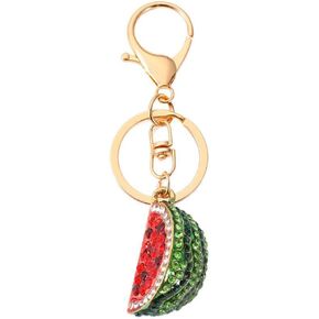Creative Watermelon Design Cute Sparkling Keychain Funny Key Chain Keyring Bag Wallet Accessories for Women in Kuwait