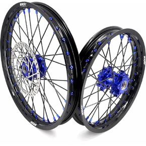 KKE1.6 * 19" & 1.85 * 16" E-moto Spoked Upgraded version Wheels Rim Fit Surron Light Bee-x 2019-2025 with 220MM Disc Dirt and Siver Adapter Electric Bike in Kuwait