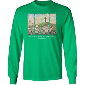 He Has Risen - Jesus Easter Day Religious Christian Long Sleeve T-Shirt in Kuwait