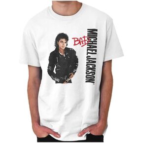 تي شيرت مايكل جاكسون "Bad" (أبيض) (كبير جدًا) in Kuwait