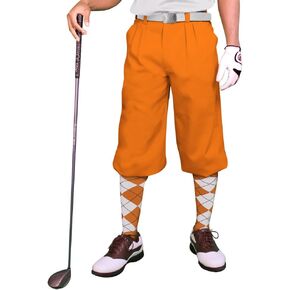 Golf Knickers Orange Microfiber (Plus Fours) for Men in Kuwait