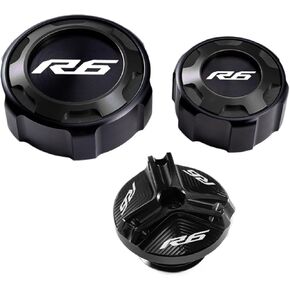 غطاء خزان وقود الفرامل الأمامية والخلفية وملحقات حماية غطاء الحشو متوافقة مع R6 YZF R6 YZF-R6 2010-2020 2021 2022 (أربعة أسود) in Kuwait