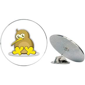 Kiwi Bird Cartoon Round Metal 0.75" Lapel Pin Hat Shirt Pin Tie Tack Pinback in Kuwait