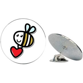 Bee with Heart Metal 0.75" Lapel Hat Pin Tie Tack Pinback in Kuwait
