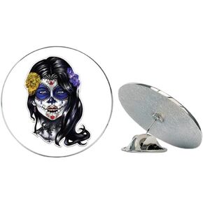 Day of The Dead Beauty Metal 0.75" Lapel Hat Pin Tie Tack Pinback in Kuwait