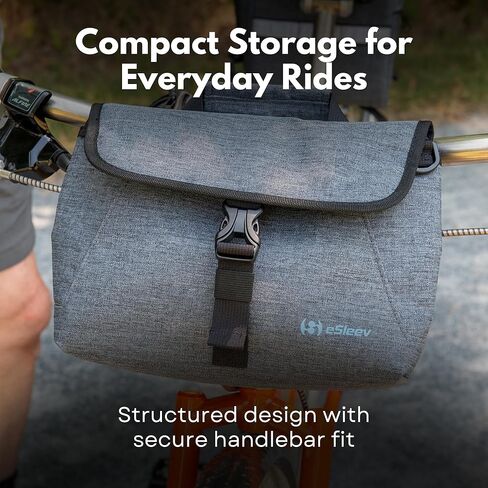 حقيبة المقود SpeedSleev CHARGE eSleev - حقيبة دراجة قابلة للتحويل لراكبي الدراجات اليومية - تخزين ممتاز لركوب الدراجات في المناطق الحضرية مع حزام الكتف - نظام تثبيت بإبزيم YKK آمن in Kuwait