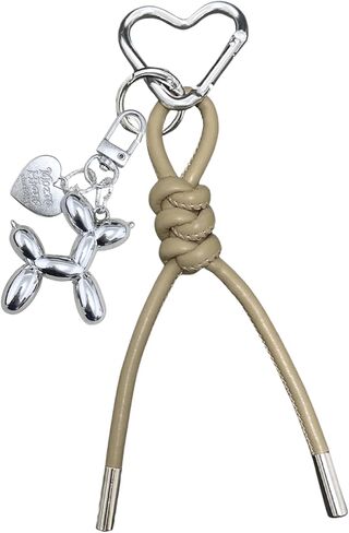 حقيبة سلسلة مفاتيح مصنوعة من الجلد مع كلب بالون للنساء حقيبة يد Y2k إكسسوارات محفظة ساحرة in Kuwait