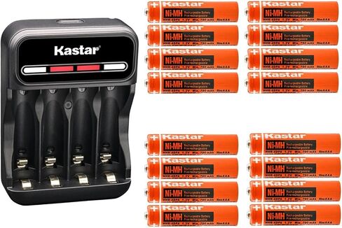 Kastar 8-Pack Battery and CMH4 Smart USB Charger Compatible with Panasonic KX-TGDA20 KX-TGDA20M1 KX-TGDA20N KX-TGE210 KX-TGE210B KX-TGE212 KX-TGE212B KX-TGE213B KX-TGE214B KX-TGE215B KX-TGE216B in Saudi Arabia