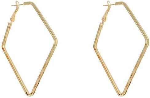 ONLYJUMP Big Hoop Geometric Earrings for Women Stainless Steel Geometric Hexagon Square Hoop Earrings Lightweight Hoop Earrings Jewelry Gift in Saudi Arabia