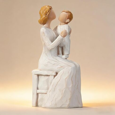 Mom Embrace Two Girls Figurine, Mother and Daughters Love Resin Statue, Family Sculpture Decor, Sentimental Tabletop Figurine in Saudi Arabia
