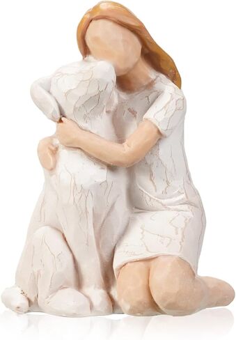 Mom Embrace Two Girls Figurine, Mother and Daughters Love Resin Statue, Family Sculpture Decor, Sentimental Tabletop Figurine in Saudi Arabia