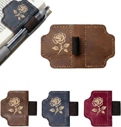 3 عبوات من الإشارات المرجعية الجلدية المغناطيسية مع حامل أقلام مدمج - علامات صفحة رفيعة لدراسة الكتاب المقدس، هدايا مسيحية دينية محفورة بالليزر للنساء والرجال، مغناطيس آمن على الصفحة (آيات الكتاب المقدس) in Kuwait