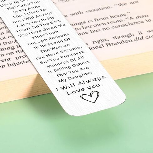 Inspirational Bookmark for Daughter, to My Daughter Gifts from Mom Dad, Easter Basket Stuffers for Daughters Teen Girls, 16th 18th 21st Birthday Graduation Gift, Book Accessory for Book Lovers in Saudi Arabia