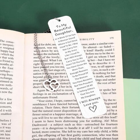 Inspirational Bookmark for Daughter, to My Daughter Gifts from Mom Dad, Easter Basket Stuffers for Daughters Teen Girls, 16th 18th 21st Birthday Graduation Gift, Book Accessory for Book Lovers in Saudi Arabia