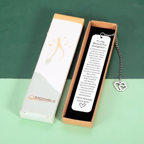 Inspirational Bookmark for Daughter, to My Daughter Gifts from Mom Dad, Easter Basket Stuffers for Daughters Teen Girls, 16th 18th 21st Birthday Graduation Gift, Book Accessory for Book Lovers in Saudi Arabia