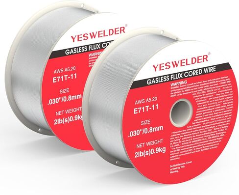 YESWELDER Flux Core Gasless MIG Wire, E71T-GS Mild Carbon Steel .030-Inch Diameter 2-Pound, Strong ABS Plastic Spool Welding Wire (5 Packs) in Kuwait